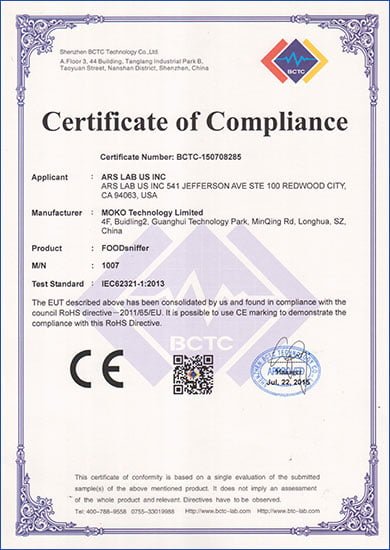 bersertifikat CE
