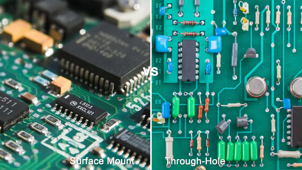 Tecnología de montaje en superficie versus tecnología de orificio pasante