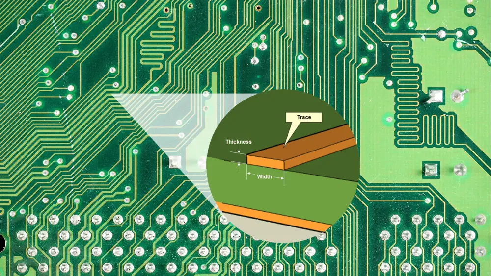 Espesor de traza de PCB