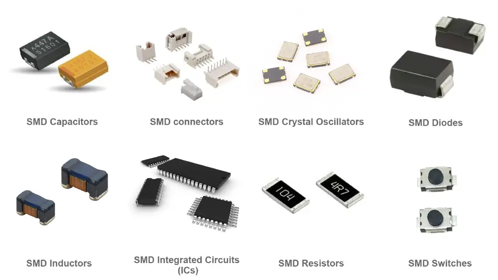 9 Componentes SMD comunes que debes conocer