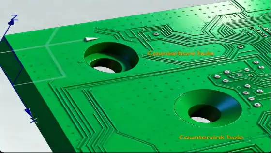 Counterbore and Countersink in PCB